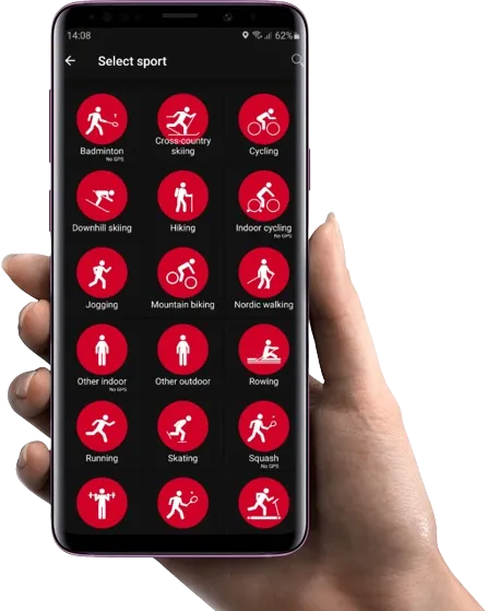 Widok aplikacji Polar Beat